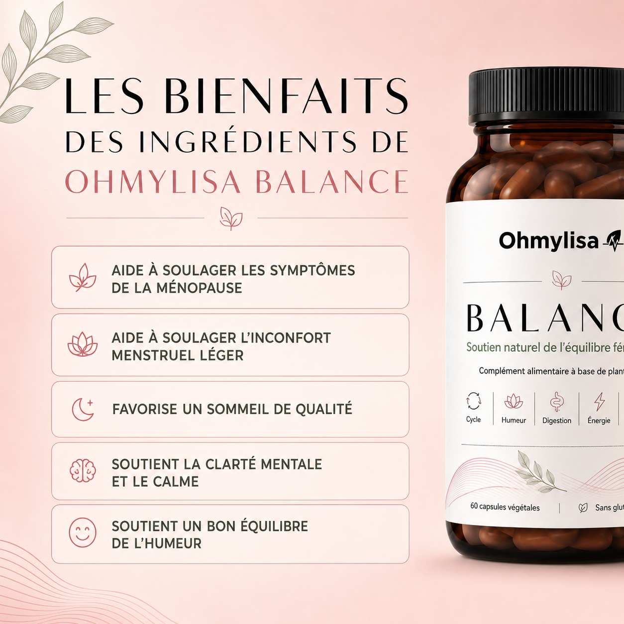 Ohmylisa™ — Formule naturelle pour accompagner la ménopause